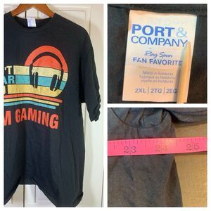 Cant Hear You I'm Gaming T Shirt Mens 2XL XXL Black Funny Sassy Video Games‎ Tee